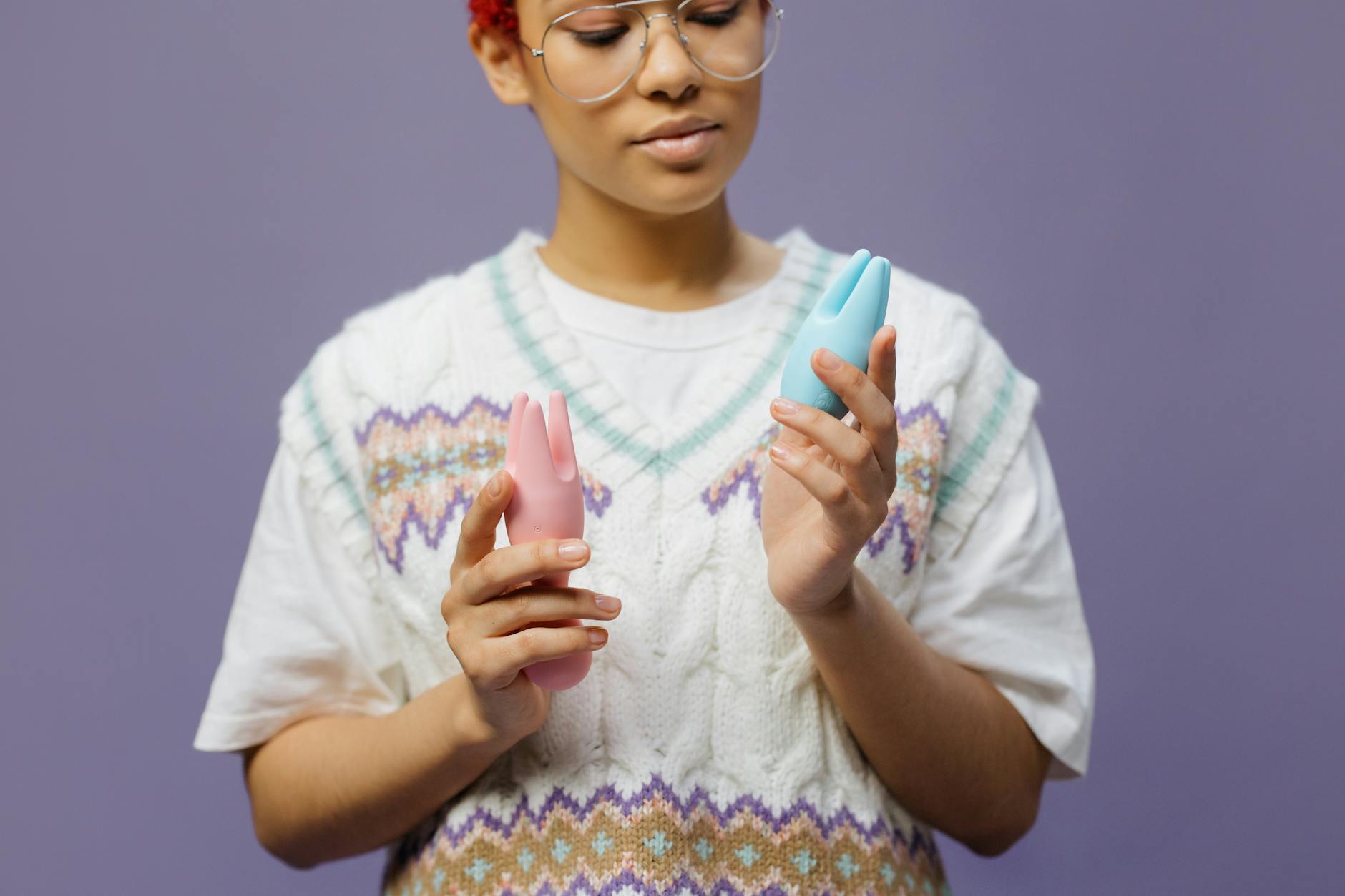 Two people reconnecting intimately with lemon clitoral vibrators, focusing on renewed sensuality after time apart.